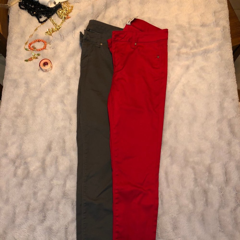 Bundle Of Gray/Grey And Red Jeans Pants - image 1